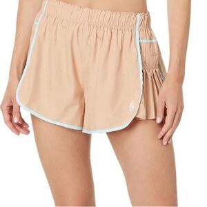 Free People Movement Easy Tiger Athletic Shorts Size SM Rose Gold $48 Retail NWT